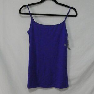 NWT ANN TAYLOR LOFT Basic Spaghetti Strap Tank Top - Blue - Small